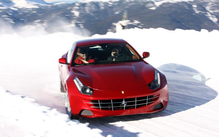 One thing's for sure this is the only Ferrari where snow tires will be an